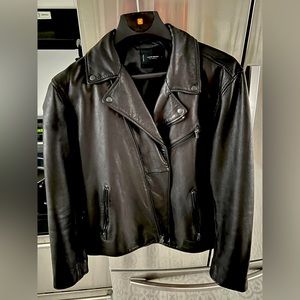 Lucky Brand Biker Leather Jacket Large